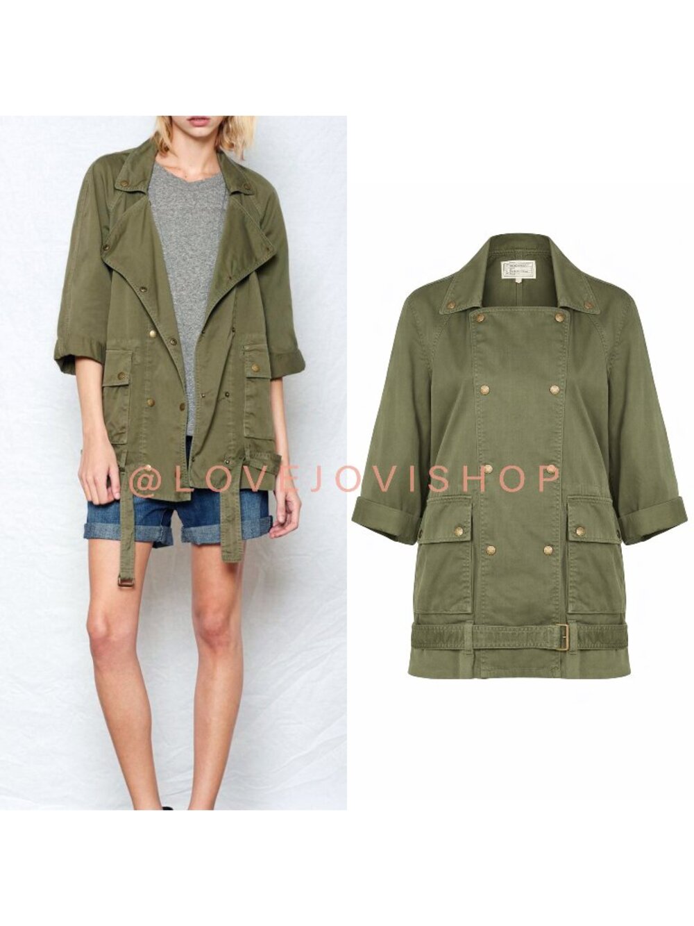 Jacket | Current Elliott Infantry Jacket | Utility Army Green | Celebrity ASO